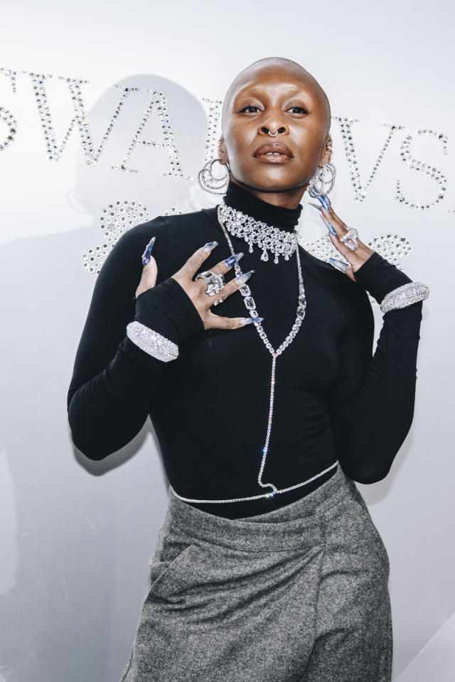 New York, NY – Teyana Taylor arrives for the Swarovski x SKIMS