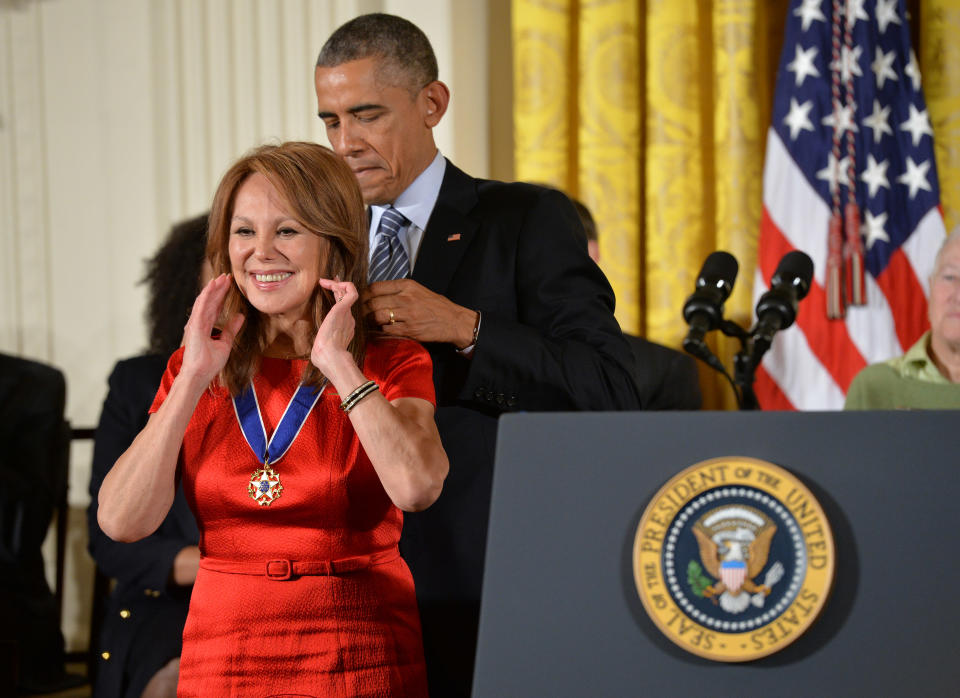 <span><span>Marlo Thomas receives Presidential Medal of Freedom, 2014</span><span>Kevin Dietsch/UPI/Shutterstock</span></span>