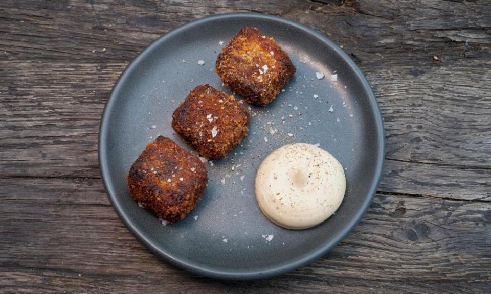 ‘A thrilling tangle of ripe, smoky fibres’: ox cheek and anchovy mayo.