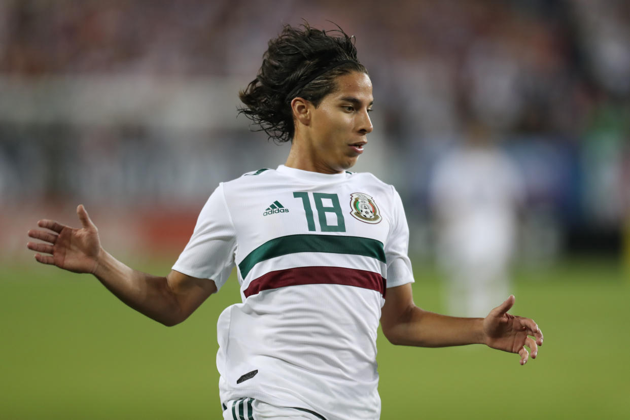 Diego Lainez, en su primer convocatoria con Selección México en Estados Unidos. | Foto: Getty