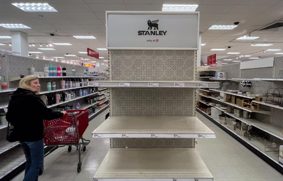 Stanley cups have reportedly been selling out in minutes as fans have camped out in front of Target stores for the hot commodity. Los Angeles Times via Getty Images