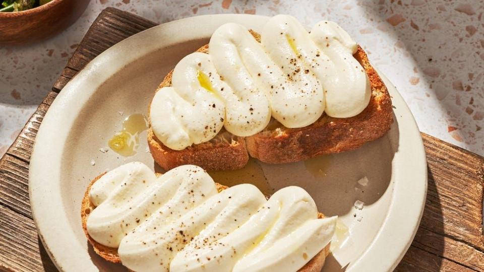 whipped ricotta toast