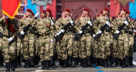 慶祝勝利日，俄羅斯在紅場舉行大閱兵。   圖 : 翻攝自騰訊網
