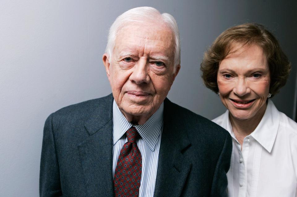 Former President Jimmy Carter and his wife, Rosalynn, celebrated their 65th anniversary in July 2011.