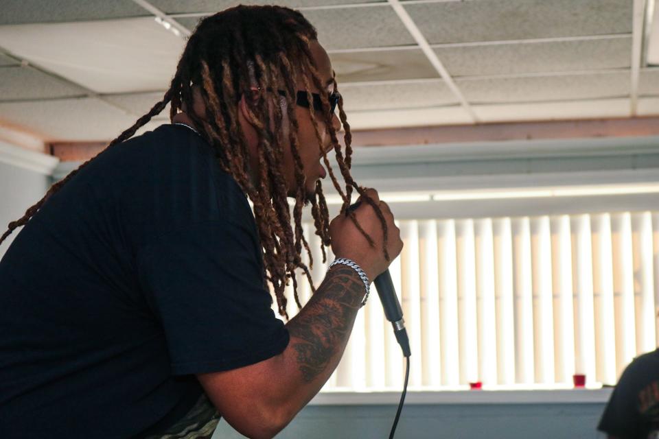 Athens hip hop artist AY3K performs at the 585 Vine St. Resource Center in Athens, Ga. on Monday, July 10, 2023. AY3K is part of the artist lineup for the New Horizons concert at Ciné on Oct. 21.