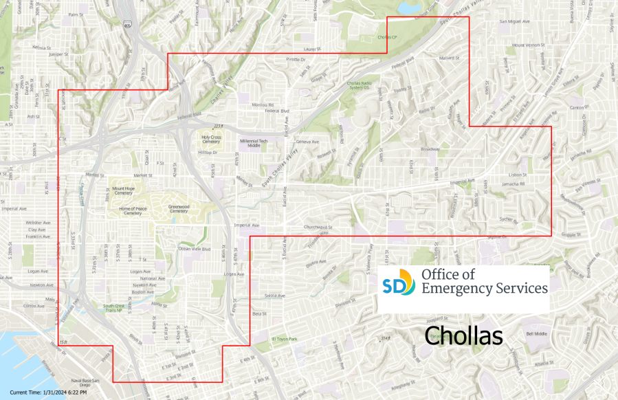 Chollas has been designated a flood-prone area.