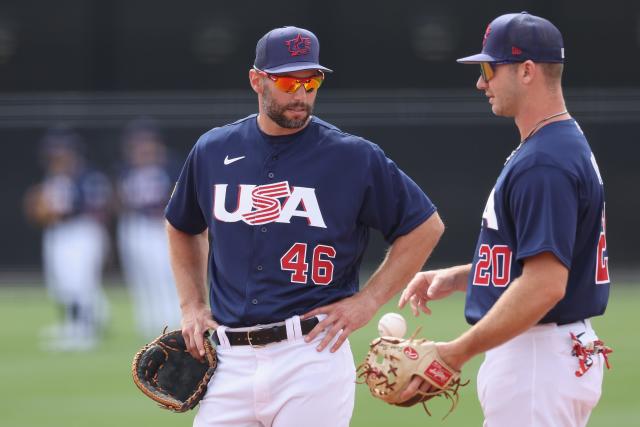 Devin Williams all in for team at USA 2023 world baseball shirt