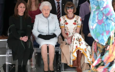 queen at lfw  - Credit: Pool 