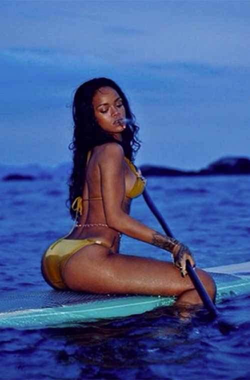 The sultry songstress makes the top swimsuit list every year, simply due to her love of posting bikini snaps online. Here she is on holidays in Brazil, candidly posing aboard a paddleboard. The stunning singer needed no caption, as the photo said it all.