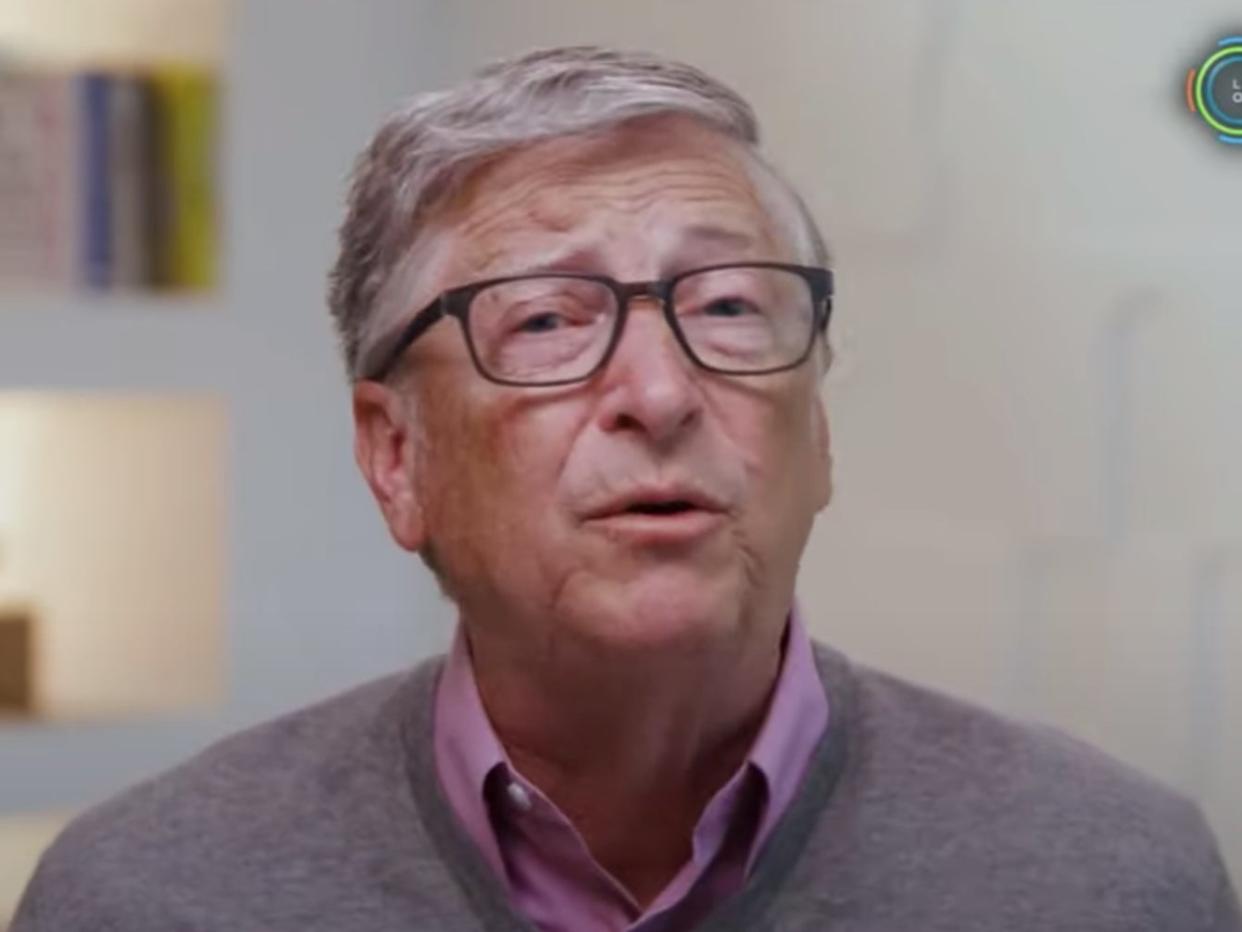 Bill Gates spoke at Joe Biden’s climate summit on Friday (screengrab)