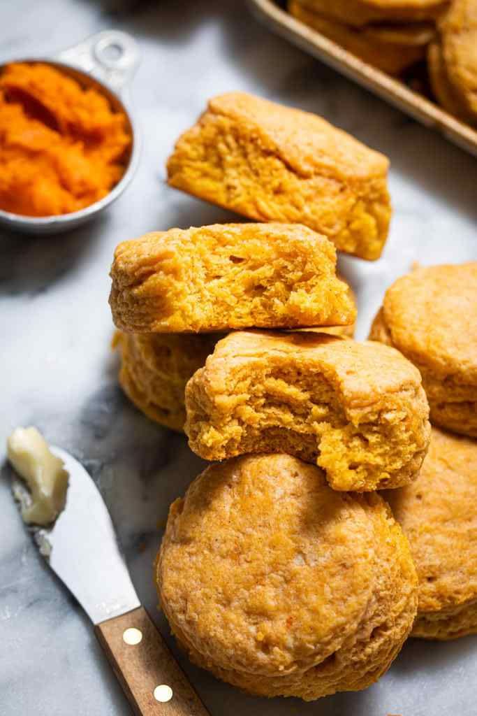 Spiced Sweet Potato Buttermilk Biscuits