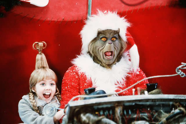 <p>Melinda Sue Gordon/Imagine Ent/Kobal/Shutterstock</p> Taylor Momsen and Jim Carrey in <em>How the Grinch Stole Christmas</em> (2000)