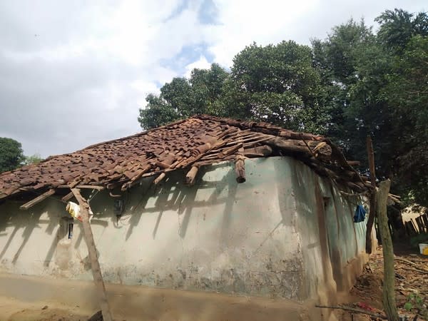 Visual from Kondagaon district in Chhattisgarh where mobs vandalised houses. Photo/ANI