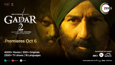 “Gadar 2” released on ZEE5 GLOBAL