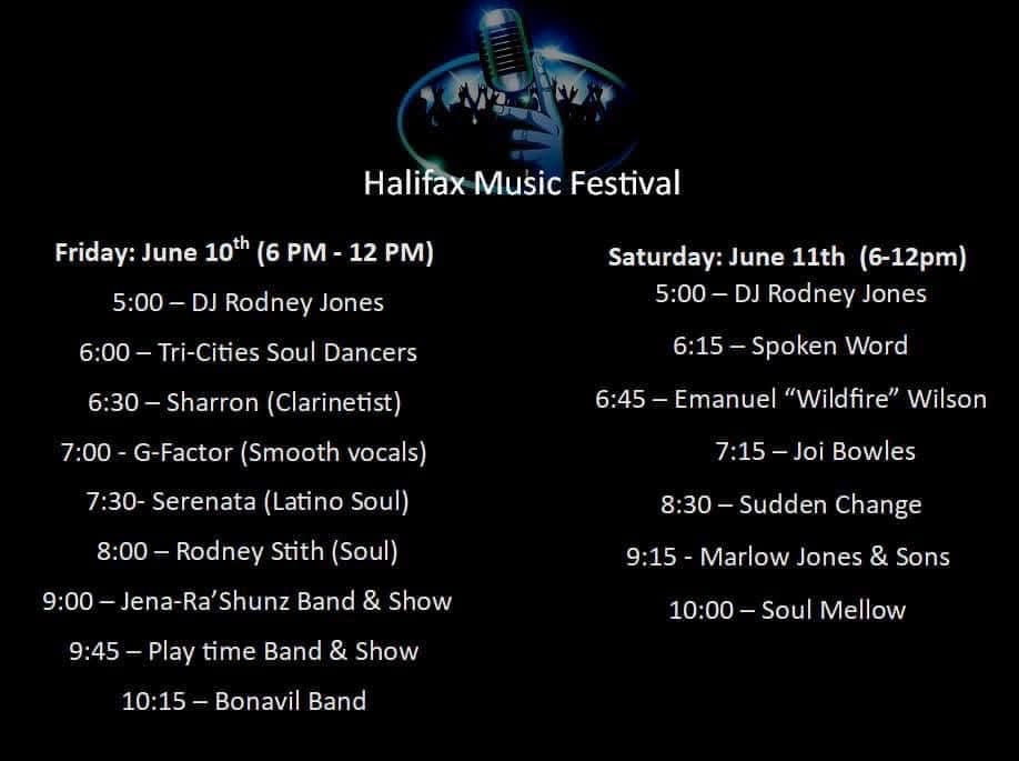 Halifax Music Festival "On the AVE" lineup in Petersburg, Va. on June 10 and 11, 2022.