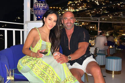 Melissa Gorga and Joe Gorga pose for a photo while on vacation.