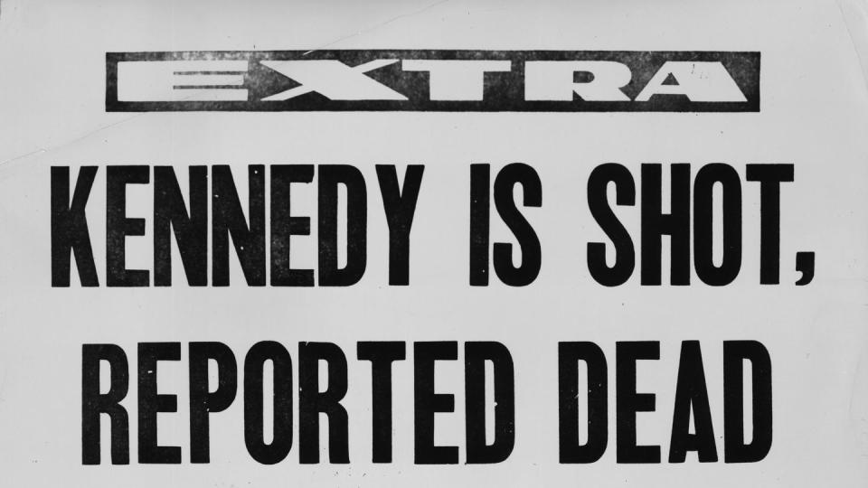 newspaper announces kennedy assassination