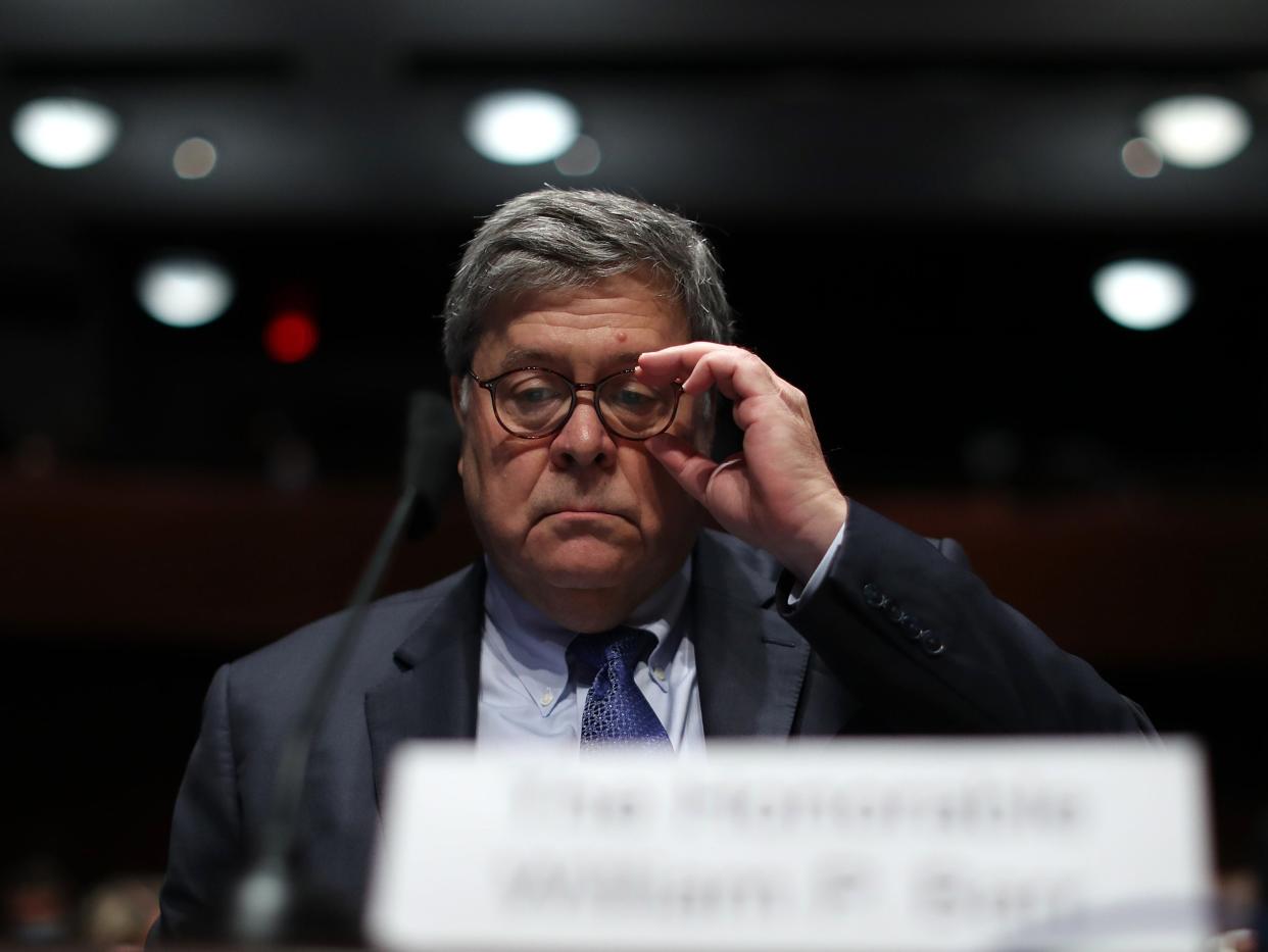 Attorney General William Barr testifies before the House Judiciary Committee in the Congressional Auditorium at the US Capitol on 28 July, 2020: Getty Images