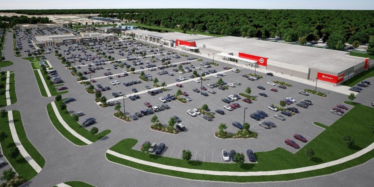 A rendering of the Target store being built as the anchor for the Waukee Town Center.