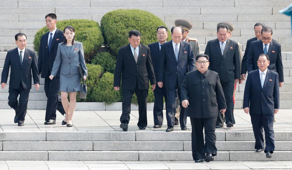 North Korean leader Kim Jong Un’s little sister, Kim Yo Jong, was the only woman to attend peace talks between the North and South. (Photo: Getty Images)