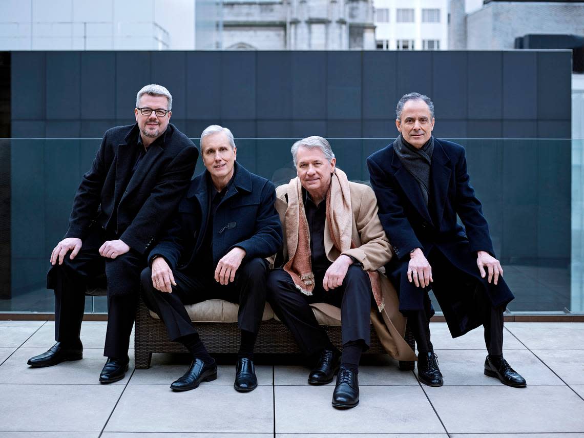 The Emerson String Quartet, from left: Eugene Drucker, violin; Philip Setzer, violin; Larry Dutton, viola; and Paul Watkins, cello.