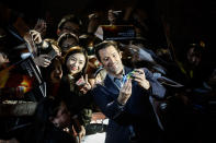 <p>Australian actor and singer Hugh Jackman attends the premiere of American director James Mangold’s film “Logan” on March 1, 2017 in Beijing, China. (VCG via Getty Images) </p>