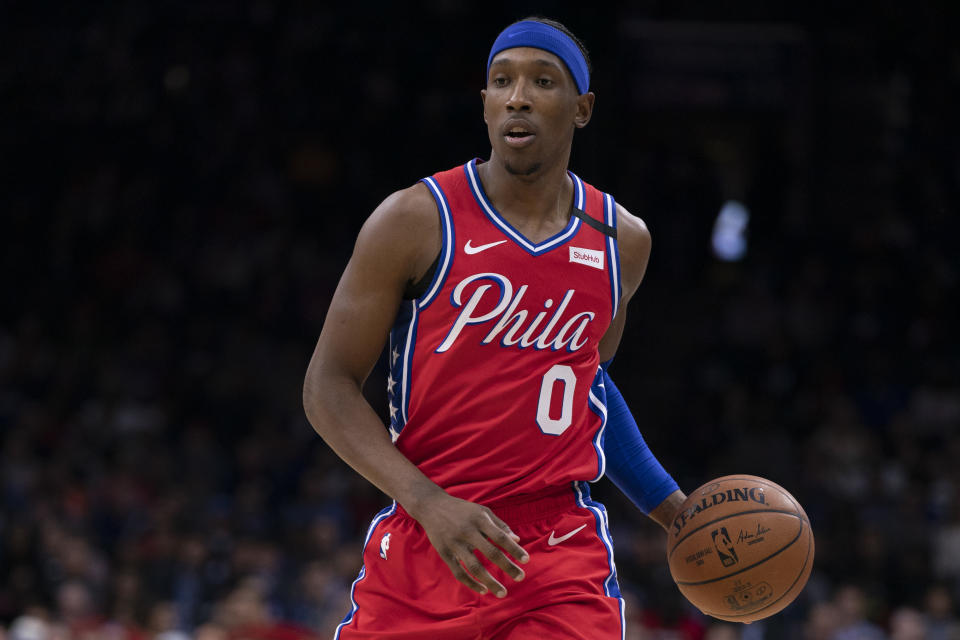 PHILADELPHIA, PA - FEBRUARY 11: Josh Richardson #0 of the Philadelphia 76ers dribbles the ball against the Los Angeles Clippers at the Wells Fargo Center on February 11, 2020 in Philadelphia, Pennsylvania. The 76ers defeated the Clippers 110-103. NOTE TO USER: User expressly acknowledges and agrees that, by downloading and/or using this photograph, user is consenting to the terms and conditions of the Getty Images License Agreement. (Photo by Mitchell Leff/Getty Images)