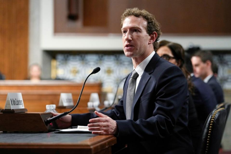 Mark Zuckerberg was grilled at a Senate hearing earlier this year. AP