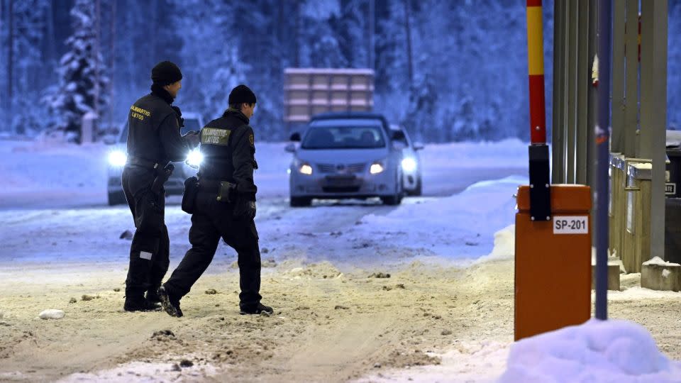 Finland has closed its eastern border with Russia for a month, according to its interior minister, due to a spike in migrant crossings that Helsinki has labelled a Russian hybrid attack. - Heikki Saukkomaa/Lehtikuva/AFP/Getty Images