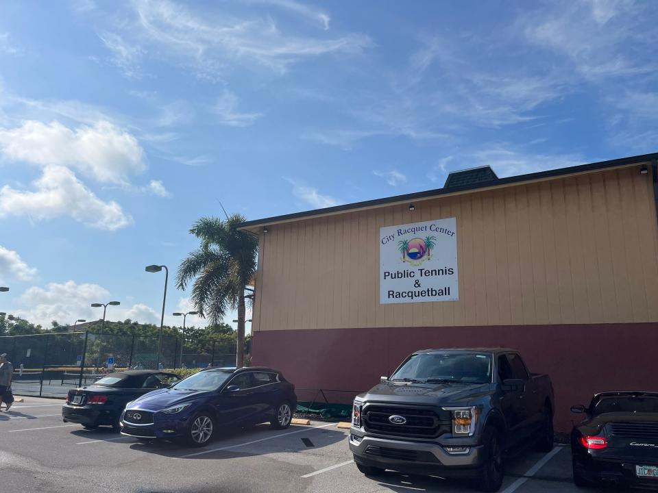 Marco Island Racquet Center on Friday. City officials want to convert the tennis courts to pickleball courts and replace the 38-year-old building.