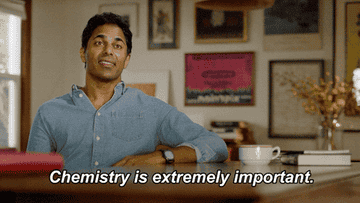 Man saying "Chemistry is extremely important"