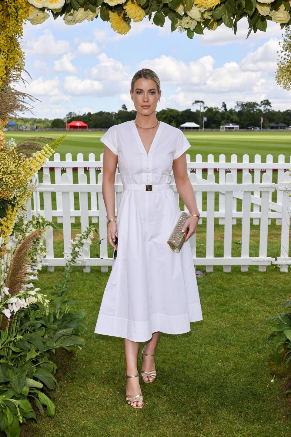 Lady Amelia Spencer attend the Cartier Queen's Cup Polo at Guards Polo Club on June 16 in Egham, England.