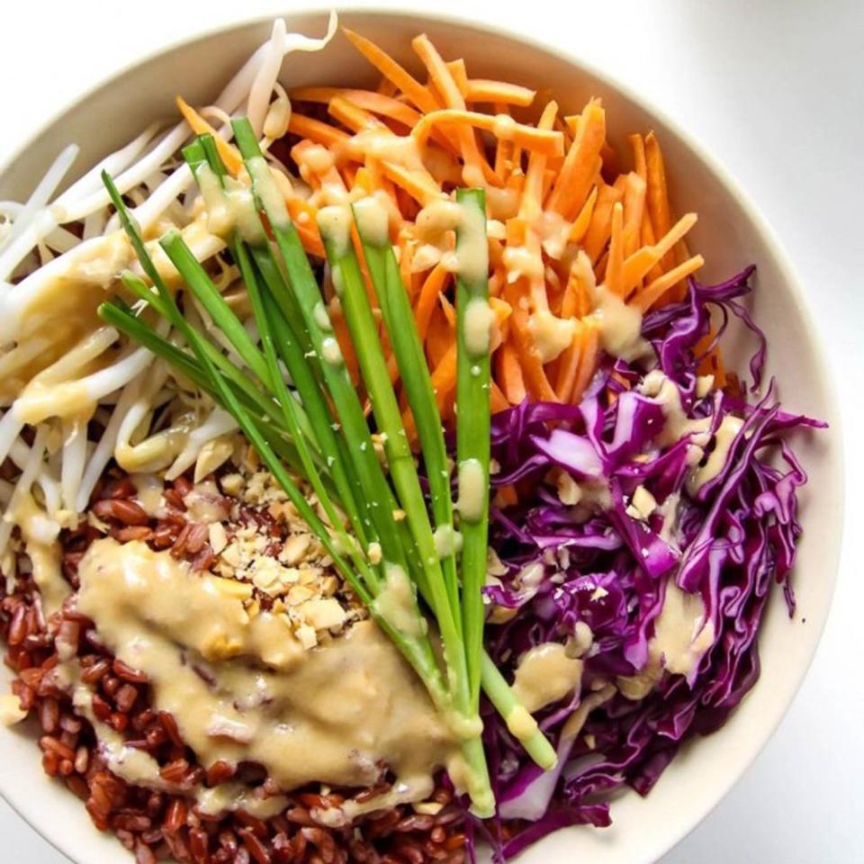 Thai Style Buddha Bowl with Peanut Sauce