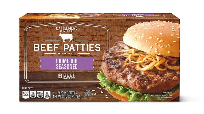 Box of beef patties
