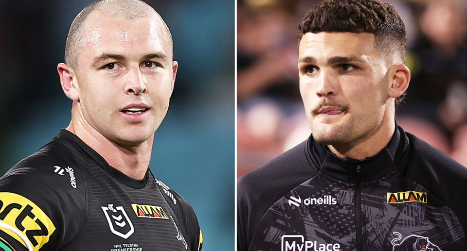 Pictured left Dylan Edwards and right Nathan Cleary