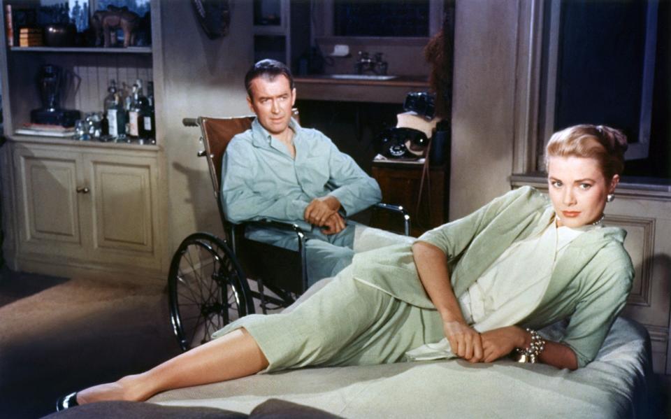 James Stewart and Grace Kelly in Rear Window