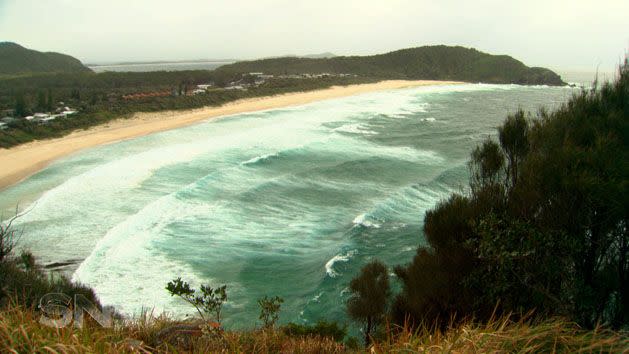 The 1km stretch of beach the Bonnay family frequented