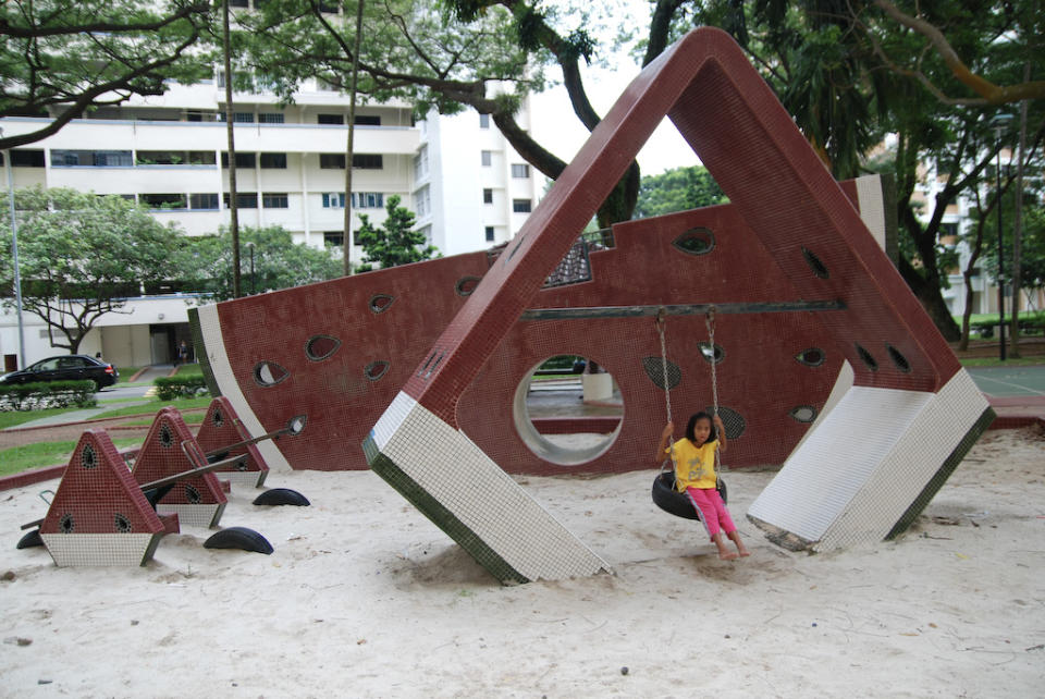 Playground design inspired by watermelon slices. (Photo: Justin Zhuang)