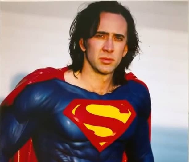 Picture of Nicolas Cage as Superman from "The Death of Superman Lives: What Happened?"