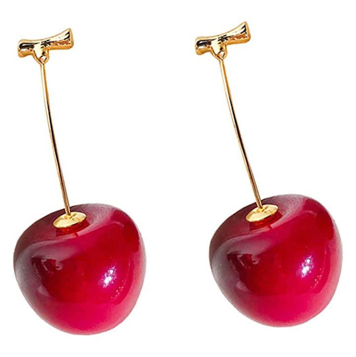 14) Cherry Drop Earrings