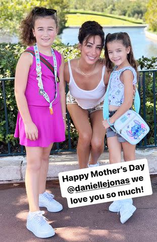 <p>Kevin Jonas/Instagram</p> Danielle Jonas (center) with daughters Alena and Valentina
