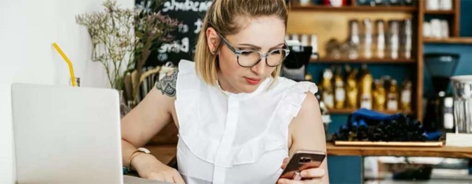 woman on phone