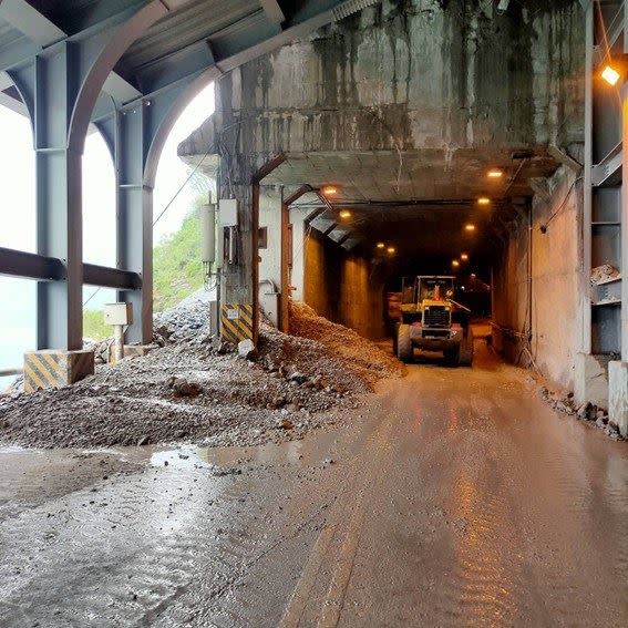 受到大雨影響，大清水明隧道搶通延後。（圖／公路局 ）