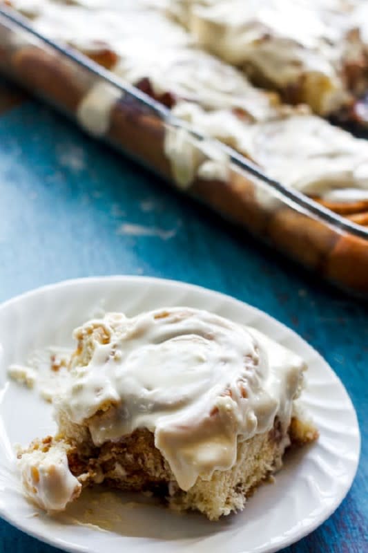 <p>These cinnamon rolls are pillowy soft, ooey-gooey, and honestly better than Cinnabon cinnamon rolls! </p><p><strong>Get the recipe: </strong><a href="https://www.sweetteaandthyme.com/better-than-cinnabon-cinnamon-rolls-copycat/" rel="nofollow noopener" target="_blank" data-ylk="slk:Cinnabon Copycat Cinnamon Rolls;elm:context_link;itc:0;sec:content-canvas" class="link ">Cinnabon Copycat Cinnamon Rolls</a></p>