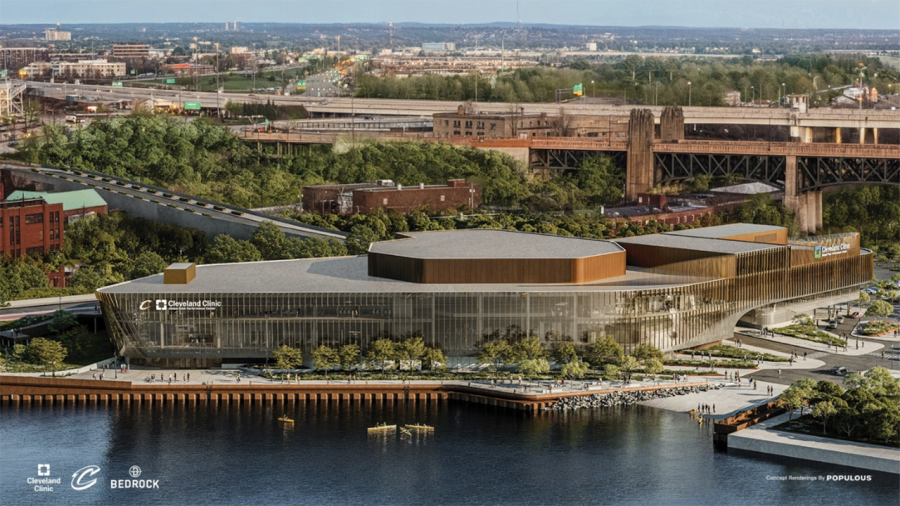 Concept rendering of the Cleveland Clinic Global Peak Performance Center (Credit: Populous)