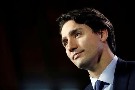 Canada's Prime Minister Justin Trudeau takes part in an interview with Reuters in his office on Parliament Hill in Ottawa, Ontario, Canada, May 19, 2016. REUTERS/Chris Wattie