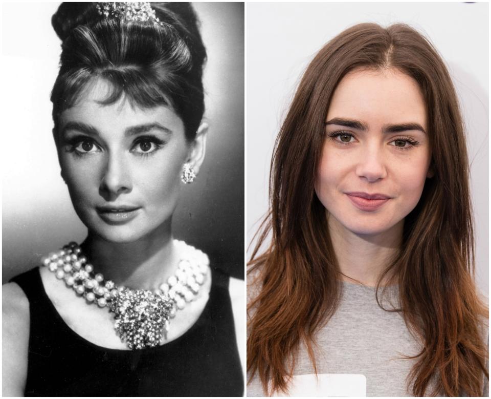 Lily Collins y Audrey Hepburn