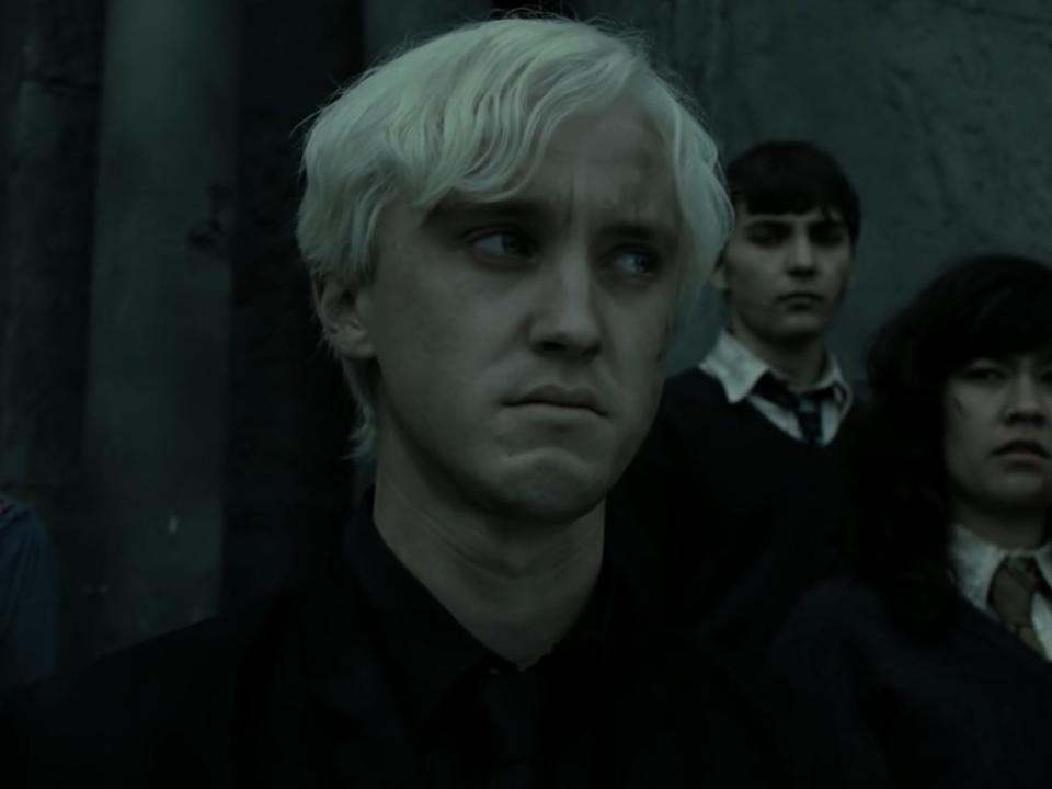 tom felton as draco malfoy in harry potter and the deathly hallows part 2