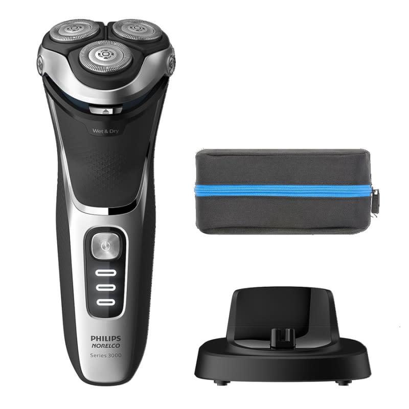 <p>Courtesy of Amazon</p><p>Shaving gifts for new dads may end up being some of the most helpful. This <a href="https://www.mensjournal.com/gear/electric-razor-guide" rel="nofollow noopener" target="_blank" data-ylk="slk:electric shaver;elm:context_link;itc:0;sec:content-canvas" class="link ">electric shaver</a> from Philips Norelco is waterproof, so it can be used in the shower, and the triple flex heads work well with or without shaving cream or gel. There’s even a pop-up trimmer for mustache and sideburn touch-ups. It makes a basic hygienic task quick and painless, so dads won’t just put it off </p><p>[$80; <a href="https://clicks.trx-hub.com/xid/arena_0b263_mensjournal?q=https%3A%2F%2Fwww.amazon.com%2FPhilips-Norelco-Shaver-S3311-85%2Fdp%2FB083JCXPY1%3FlinkCode%3Dll1%26tag%3Dmj-yahoo-0001-20%26linkId%3D1fb40cd22a9a2fd07755443f6e958e93%26language%3Den_US%26ref_%3Das_li_ss_tl&event_type=click&p=https%3A%2F%2Fwww.mensjournal.com%2Fgear%2Fgifts-for-new-dads%3Fpartner%3Dyahoo&author=Cameron%20LeBlanc&item_id=ci02cc9a3980002714&page_type=Article%20Page&partner=yahoo&section=shopping&site_id=cs02b334a3f0002583" rel="nofollow noopener" target="_blank" data-ylk="slk:amazon.com;elm:context_link;itc:0;sec:content-canvas" class="link ">amazon.com</a>]</p>