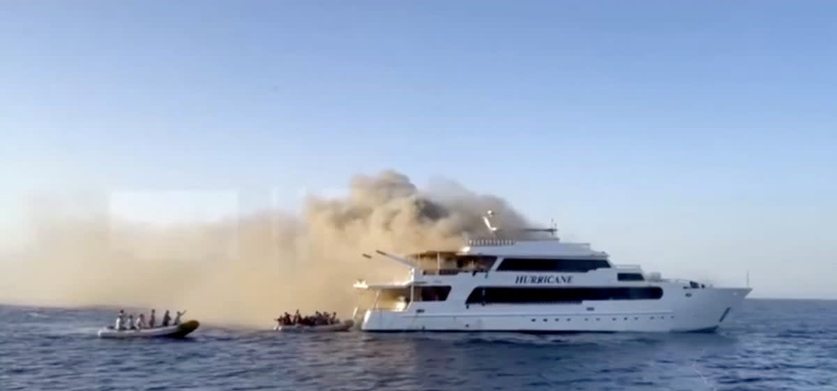 The fire is thought to have been caused by an electrical short circuit in the boat’s engine (via REUTERS)